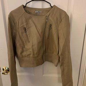 Cropped Leather Jacket